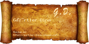 Gürtler Dina névjegykártya